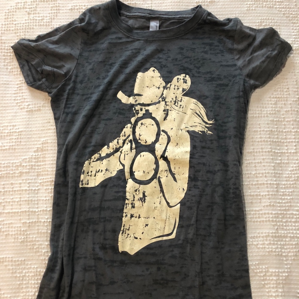 Retro-looking cowgirl t-shirt by Next Level